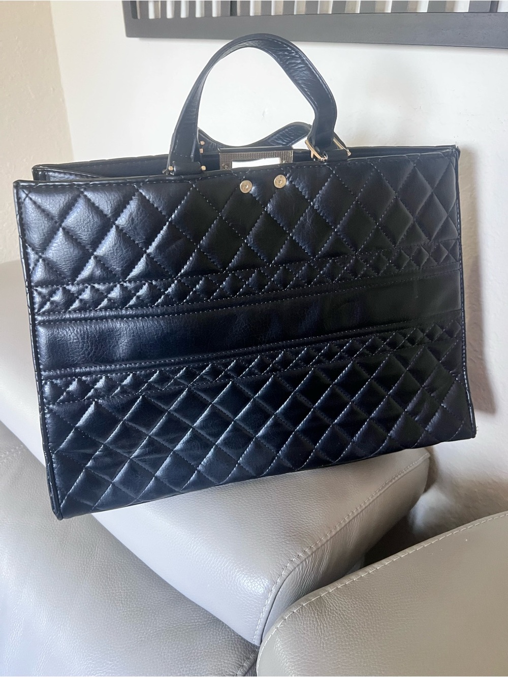 Quilted Laptop Tote Bag
